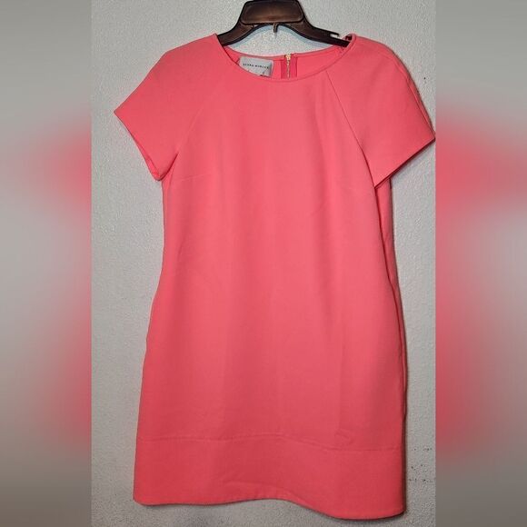 Donna Morgan Neon Pink Shift Dress Size 8 - Picture 2 of 11